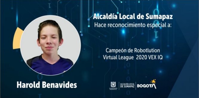 Un sumapaceño, campeón del Robotlution Virtual League 2020